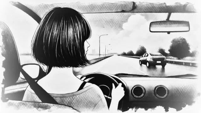 車を運転している女性