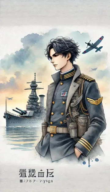 日本軍艦「日向丸」の擬人化イラスト