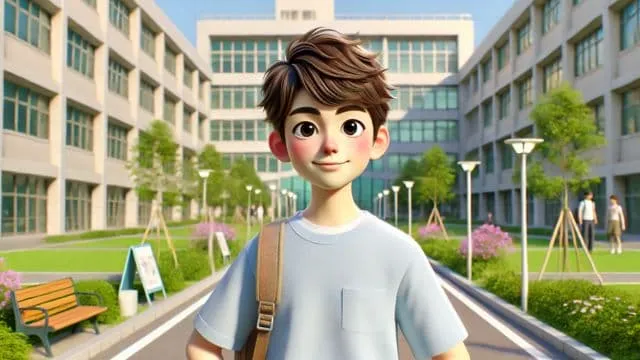 大学生の男の子