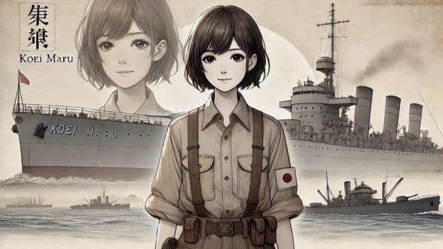 日本軍艦「高栄丸」の擬人化イラスト（女性）