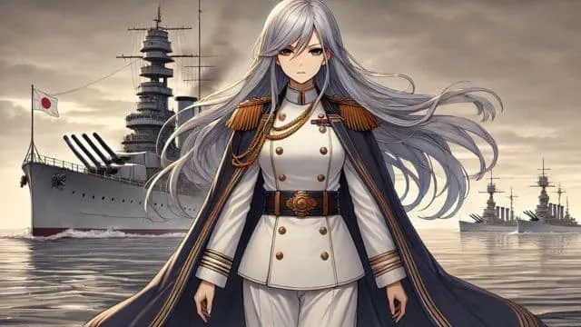 日本軍艦「富士丸」の擬人化イラスト（女性）