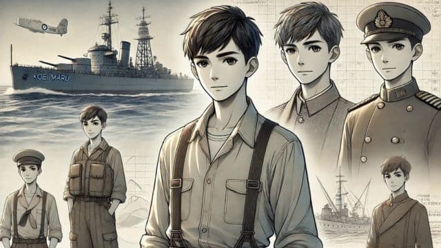 日本軍艦「高栄丸」の擬人化イラスト（女性）