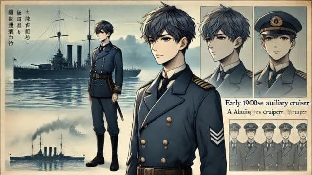 日本軍艦「日光丸」の擬人化イラスト（男性）