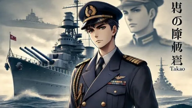 日本軍艦「高雄」の擬人化イラスト（男性）