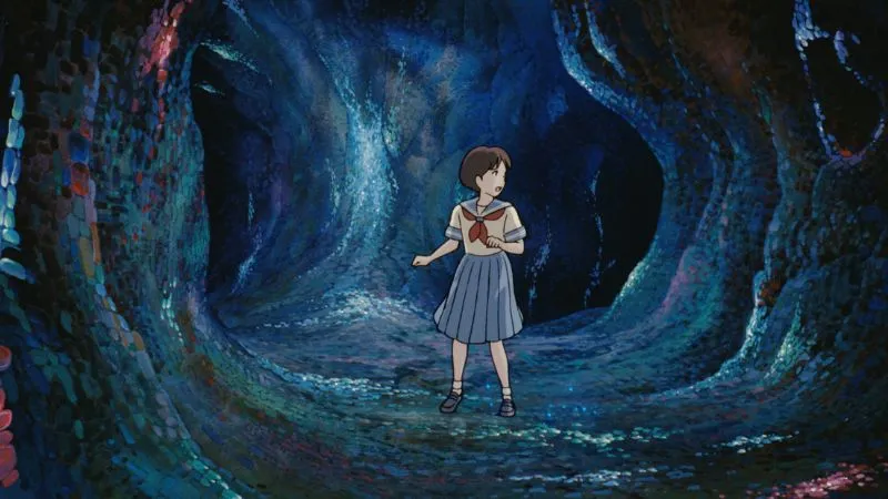 映画「耳を澄ませば」に登場する光る洞窟